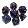 CREEBUY DND Dice Set Dark Blue Mix Black Nebula Dice for Dungeon and Dragons D&D RPG Role Playing Games 7Pcs Polyhedral Dice with Dice Bag