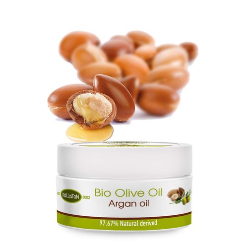 Kalliston, Organic Olive Oil Argan Oil, Anti Aging, Body Butter, Dermatologically Tested, Made in Crete, Greece, 2.54 oz Each, Pack of 2