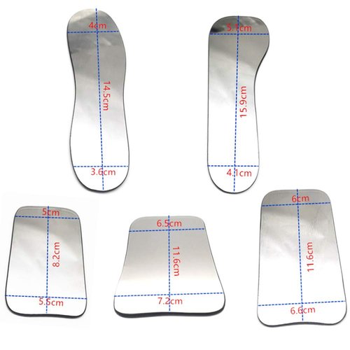 5Pcs Intraoral Mirrors Thicker Coated Two-sided Reflector Photographic Oral Mirror Titanium Plated Glass Intraoral Mirror
