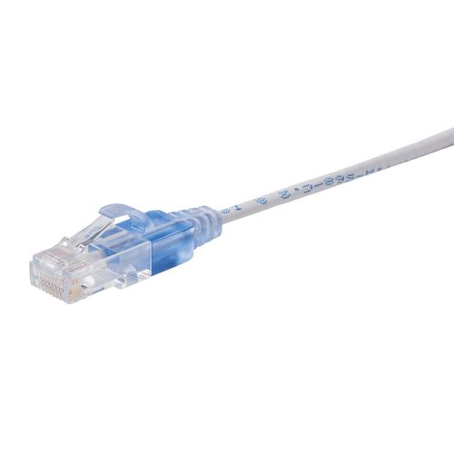 Monoprice Cat6A Ethernet Patch Cable - Snagless RJ45, 550Mhz, 10G, UTP, Pure Bare Copper Wire, 30AWG, 10-Pack, 10 Feet, White - SlimRun Series