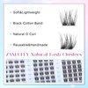 Lash Clusters Natural Eyelash Clusters D Curl Cluster Lashes zanlufly Wispy Individual Lashes Cluster Eyelash Extension 10 12 14MM DIY Lash Extension