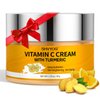 Vitamin C Face Moisturizer, Turmeric Vitamin C Face Cream, Anti-aging Hydration Skin Firming & Brightening Cream for Dark Spots, Wrinkles, Uneven Skin Tone, Vitamin C Lotion for Instant Glow, 1.76 OZ