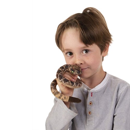 Folkmanis Mini Rattlesnake Finger Puppet , Brown