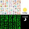 Konsait Temporary Tattoos for Kids, 120 Pcs Luminous Tattoos Stickers Mermaid, Pirate, Dinosaur, Butterfly, Car, Space, Shark, Autobots, Animal Tattoos for Girls Boys Party Favors Supplies