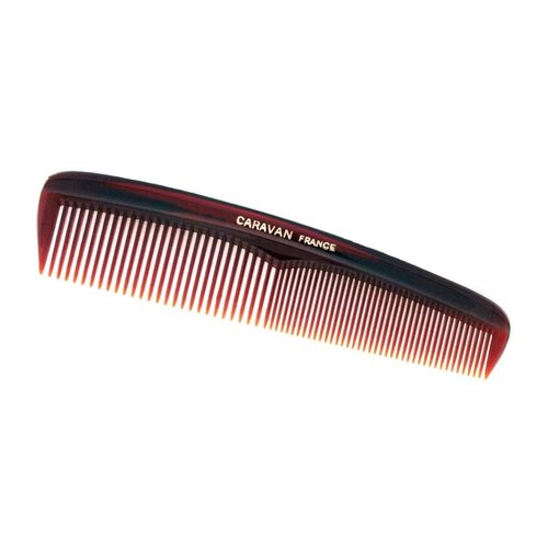 CARAVAN® Small Pocket Comb FINE & COARSE Teeth Tortoise Shell