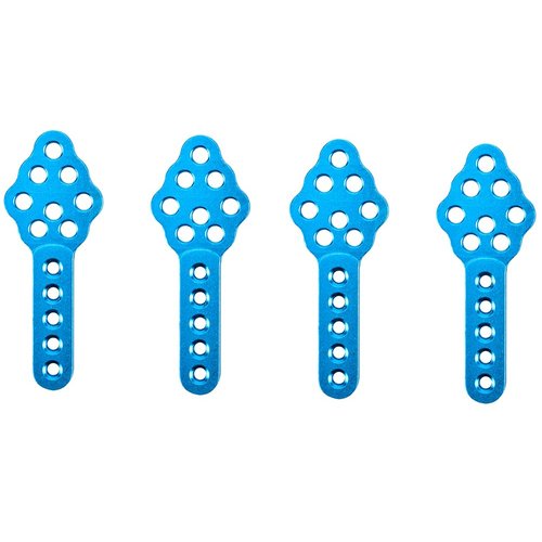 FPVDrone CNC Metal RC Car Shock Absorber Mount Adjust Height Angle Stand for Axial SCX10 90046 D90 D110 RC Crawler Car (Blue)