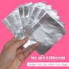 MIILYE Nail Polish Remover Foil Wraps for Acrylic/Dip Powder/UV/Gel/Polish Varnish Soak-off Removal, with Pre-attached Lint Free Pad (100x Gel Nail Polish Remover Wraps)