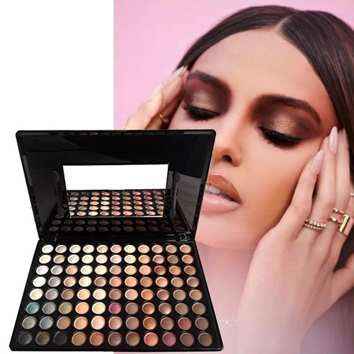 Joyeee Naked Nude Eyeshadow Palette with Mirror and Eyeshadow Applicators, 88 Color Neutral Warm Matte Shimmer Eye Shadow Palette Makeup for Brown, Green, Blue, Hazel, Grey Eyes Makeup Kit for Women