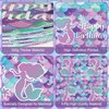 76 Pcs Mermaid Birthday Decorations - Mermaid Party Supplies Set Includes Plates, Napkins and Tablecloth, Mermaid Themed Birthday Tableware for Kids Girls Baby Shower Ocean Party Decorations,Serves 25