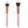 2pcs Face Self Tanning Brush Kabuki Brush for Self Tan Sunless Tanning, Self Tanner brush Applicator, Flat Top Brush Face and Blending Brush, Easy Self Tan Applicator for Face (pink)