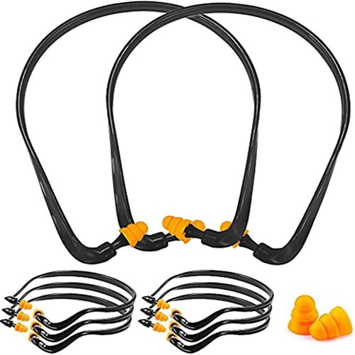 Band Earplugs Hearing Bands Banded Shooting Ear Plugs Lightweight Silicone Earplugs for Construction Work, Sleeping, Concerts, Shooting Hunting, Soft Reusable Washable (Ear Plugs 8pcs)