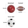 SPDTECH Soccer Basketball Football Small Sports Bouncy Balls with Hand Pump for Kids and Toddlers - (Pack of 3) 6-Inch Diameter Rubber Sport Ball Set for Fun Outdoors and Backyard Play