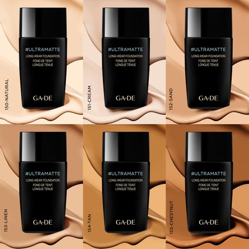 GA-DE Ultramate Long-Wear Foundation, 152 - Sweat-Resistant and No-Transfer Cream Foundation - Face Makeup for Flawless Ultra-Matte Finish - 1 oz