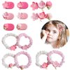14pcs/set Flower Hair Clip, Girl Baby Hair Bows, Pink Hairlips Exquisite Hair Accessories for Infants Toddlers Teen Kids Gift (pink14pcs)