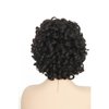 KESEN 8 Inch Short Curly Human Hair Wigs Loose Bouncy Rose Curly Wigs With Bangs Wear and Go Glueless Wigs for Black Women Brazilian Hair No Lace Front Afro Wig Natural Color