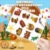 Cowboy Temporary Tattoos First Birthday Party Decorations Supplies Favors 96 PCS 8 Sheets Cute Fake Tattoo Stickers Party Games For Children Kids Boys Girls School Gifts Reward Home Activity