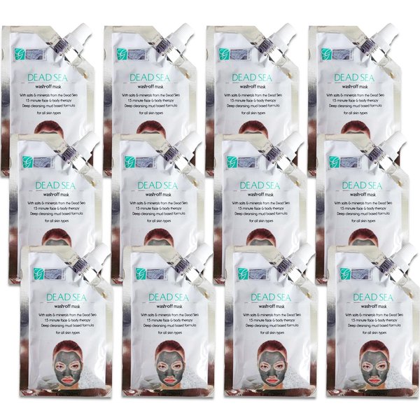 World's Finest Dead Sea Mud Mask for Face Bulk Set - Bundle with 12 Wash-Off Face Masks with Salt and Minerals from the Dead Sea for Deep Cleansing | Dead Sea Face Masks Skincare