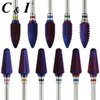 C & I TAPERED TORNADO & TEXAS TORNADO Nail Drill Bit for Nail Drill Machine, Purple Coated (Tapered Tornado XXC)
