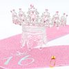 YARIEW Pink Sweet 16 Sash and Tiara, Sweet 16 Birthday Decorations for Girls, Birthday Crown and Sash, 16th Birthday Gifts for Girls, Sweet Sixteen Gifts for Girls…