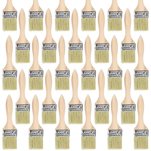 UPlama 48Pack 2 Inch Paint and Chip Paint Brushes for Paint, Stains, Varnishes, Watercolor, Wood, Wall, Furniture-Brush Cleaner