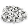 120 Pcs End Caps 6MM 8MM 10MM Leather Cord Ends Caps Glue in Tassel Caps Clasps for DIY Tassel Bracelet Necklace Jewelry Making (Silver)