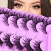 False Eyelashes Fairy Cat Eye Lashes Mink Fluffy Fox Eye Lashes Wispy Dramatic Eyelashes 20mm Fake Lashes 7 Pairs Pack by ALICE