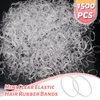 TUUXI Clear Elastics Hair Bands 1500 Pcs Mini Hair Rubber Bands Small Elastics Hair Ties No Damaged Hair Accessories for Women Braids