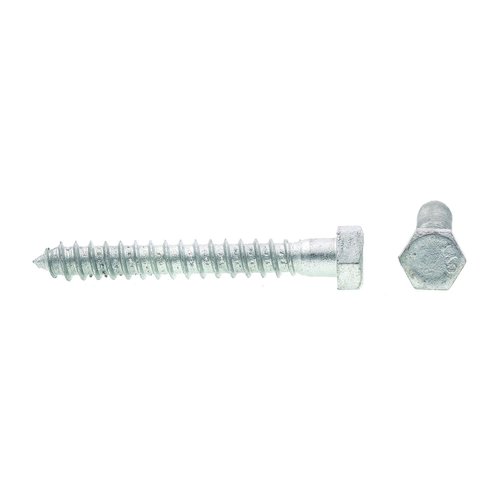 Prime-Line 9056313 Hex Lag Screws, 3/8 In. X 3 In, A307 Grade A Hot Dip Galvanized Steel (25 Pack), Zinc