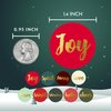 Mobiusea Creation Christmas Stickers | Christmas Envelope Seals | 1.4 inch | Gold Foil | Inspirational Positive Word | Waterproof | 90-Pack for Christmas Gifts, Holiday Stickers for Envelopes, Holiday