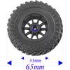 Vgoohobby OD 2.7" Rubber Tires & Plastic Wheel Rims Compatible with MN Model MN90 MN91 MN45 MN96 MN99 MN99S MN98 1/12 RC Car (Black)