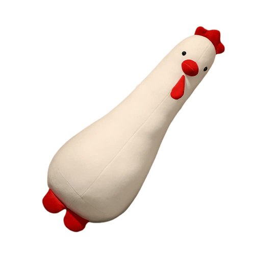 XIYUAN Chicken Stuffed Animal Plush Toy,Funny Fat Chicken Stuffed Animal Long Throw Pillow Cushion Cushion Home Decoration Gift 23.6inch/60cm(White)
