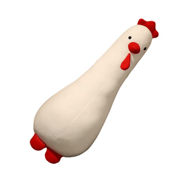 XIYUAN Chicken Stuffed Animal Plush Toy,Funny Fat Chicken Stuffed Animal Long Throw Pillow Cushion Cushion Home Decoration Gift 23.6inch/60cm(White)