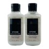 Bath and Body Works Stone Men's Collection 24 Hour Moisture Body Lotion Lot of 2- Full Size 8 Oz, 238 Ml each (Stone)