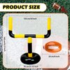 4 Pcs Jumbo Inflatable Football Set Include 1 Giant Inflatable Football Goal Post and 3 Pcs Blow Up Football Beach Balls for Summer Beach Lawns Outdoor Sports Games