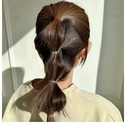 Dofash 2 * 75MM Snag-free Elastic Hair Ties Rubber Bands for Hair Elastic Hair Bands Hair Rubber Bands Hair Elastics for Women's Hair - 150pcs (Black)