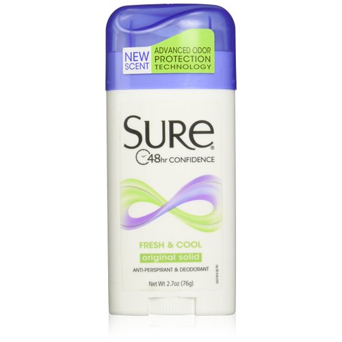 Sure Anti-Perspirant & Deodorant Invisible Solid Fresh & Cool 2.60 oz