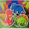 Magnetic Dry Erase Eraser Set for Whiteboard - 3 Pack Cute Dinosaurs - Triceratops, Stegosaurus, Tyrannosaurus Rex (T-Rex) - for Kids and Classroom Board Accessories