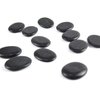Windfulogo 12Pcs Small Hot Massage Stones Set Natural Lava Basalt Heated Warmer Stone for Spa Massage Black 1.18 x 1.57 in(3x4cm)