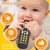 Avkast Baby TV Remote Control Toy 6 Month+, Toddler Realistic Remote Toy with Sound and Light, Early Educational Music Toys with 3 Languages English French Spanish for Infant Boys Girls 6 12 18 months