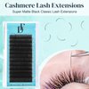 4 Trays Lash Extension Volume Eyelashes Extensions 0.07 CC 8-15mm/15-20mm Lash Tray Individual lash Extensions Classic Lash Extensions Soft Matte Black Single Lashes for Professional Salon Use