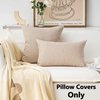 Home Brilliant Linen Throw Pillow Cover Burlap Square Cushion Cover Pillow Sham for Couch Living Room Fall Decor, Light Linen, 18x18 Inches(45cm)