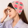 Acenail Headbands for Women Flower Crochet Bandanas Headband Strawberry Hair Bandana Tie Back Knit Head Scarf with Earrings Boho Head Wraps Fashion Hair Accessories for Women 2Pcs (Flower)