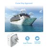 USB Wall Charger, USB Plug Adapter Outlet Extender, TESSAN 3 USB Block (1 USB C Port), Multi Charging Station for Cruise, Bathroom, Office, Dorm Essentials