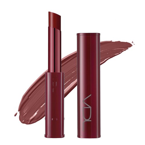 VDL Lip Stain Melted Shine Lipstick 03, Glitzy Mauve - Long-Lasting Glossy Color for Luscious Lips. High Shine Finish, Non-Sticky (0.09 oz) | Korean Makeup