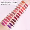 BINGBRUSH Super Stay Matte Longwear No-Budge Liquid Lipstick Makeup,Highly Pigmented Color and Instant Shine, Cheeky, Soft Matte Lip Cream Lightweight Lipgloss (12#&13#, Pack of 2)