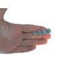Smaller turquoise blue stone and silver metal alligator hair clip medium thin