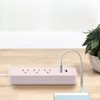 Globe Electric - 78257 Designer Series Power Strip, Rose 3 Outlet