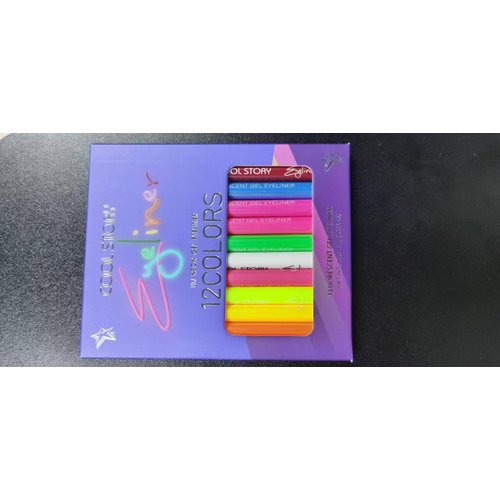 evpct Colorful UV Neon Liquid Eyeliner Pencil Pen, Rainbow Halloween Matte Colored Eyeliners Pencil Glow in Dark, Waterproof Long Lasting Highpigmented Delineador ojos líquido de neón 07# dark red