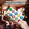 Festive Christmas Ball Temporary Tattoos Christmas Roll Christmas July Holiday Themed Stickers for Birthday Parties, Decor, Favors Xmas Fun for Kids, Girls, Boys, Cute Tattoo Gifts with Class Prizes