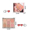 Joyeee Full Face Makeup Palette, 4 in 1 Small Nude Nake Makeup Palet with Highlight, Bronze, 3 Colors Eyeshdow, 2 Color Blush, Double Side Brush, Fine Silky Powder